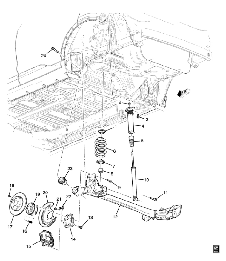 GM CHEVROLET순정부품 [BOLT EV 리어 쇼바 스프링 하단 고무 "1개"]